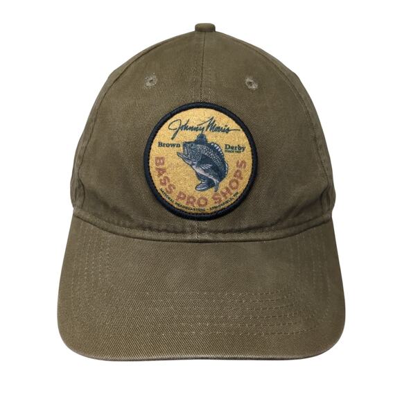 Johnny Morris Bass Pro Shops Baseball Cap Brown One Size Adjustable Gone Fishing - Picture 1 of 9
